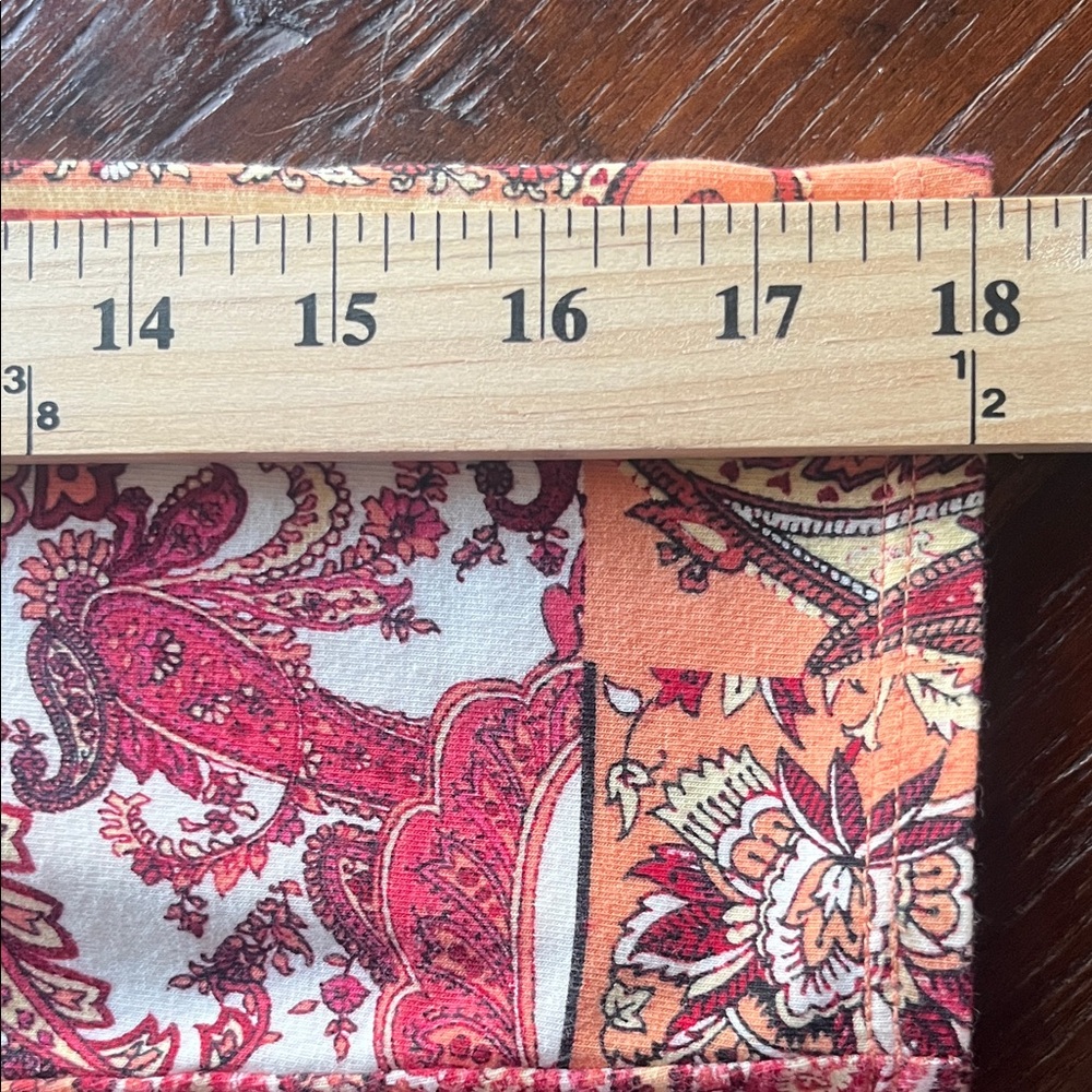 Chico's Vibrant Red and Orange Boho Patchwork Top Tunic Sz 0 - Picture 12 of 12